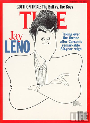 Ilustración de la revista Time con comediante.
